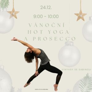 Vánoční HOT Yoga s proseccem